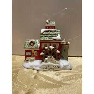 Vtg Department 56 Snow Village Classic Ornament “J. Young Granary" Retired 1992